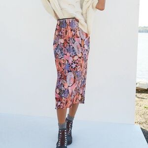 Maeve Velvet Midi pleated skirt